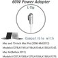 60 W:n Macbook Pro -laturi - Korvaava 60 W:n L-kärkinen Macbook-laturi vanhoille Macbook Pro 13 tuuman malleille - (FMY) hinta ja tiedot | Adapterit | hobbyhall.fi