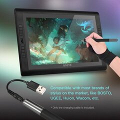 Stylus-latauskaapeli USB laturi 12 cm Bosto/ugee/huion/wacom Graphics Drawing Tablet Ladattava kynä hinta ja tiedot | Kaapelit ja adapterit | hobbyhall.fi