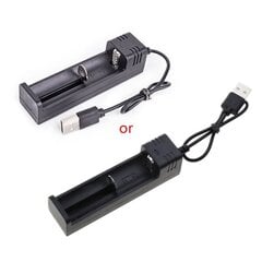 Uusi USB li-ion-akkulaturi 3.7V 1kpl 18650 16340 14500 26650 Litiumakkulaturi Ladattava 500mA hinta ja tiedot | Auton akkulaturit | hobbyhall.fi