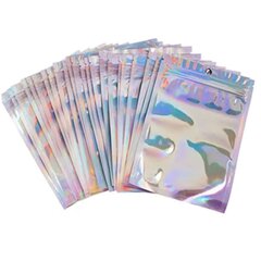 12 x 20 cm ZIP LOCK/MINIGRIP pussit - holografinen, sateenkaari, vetoketjullinen - 100 kpl pakkaus hinta ja tiedot | Lahjapaketointi | hobbyhall.fi