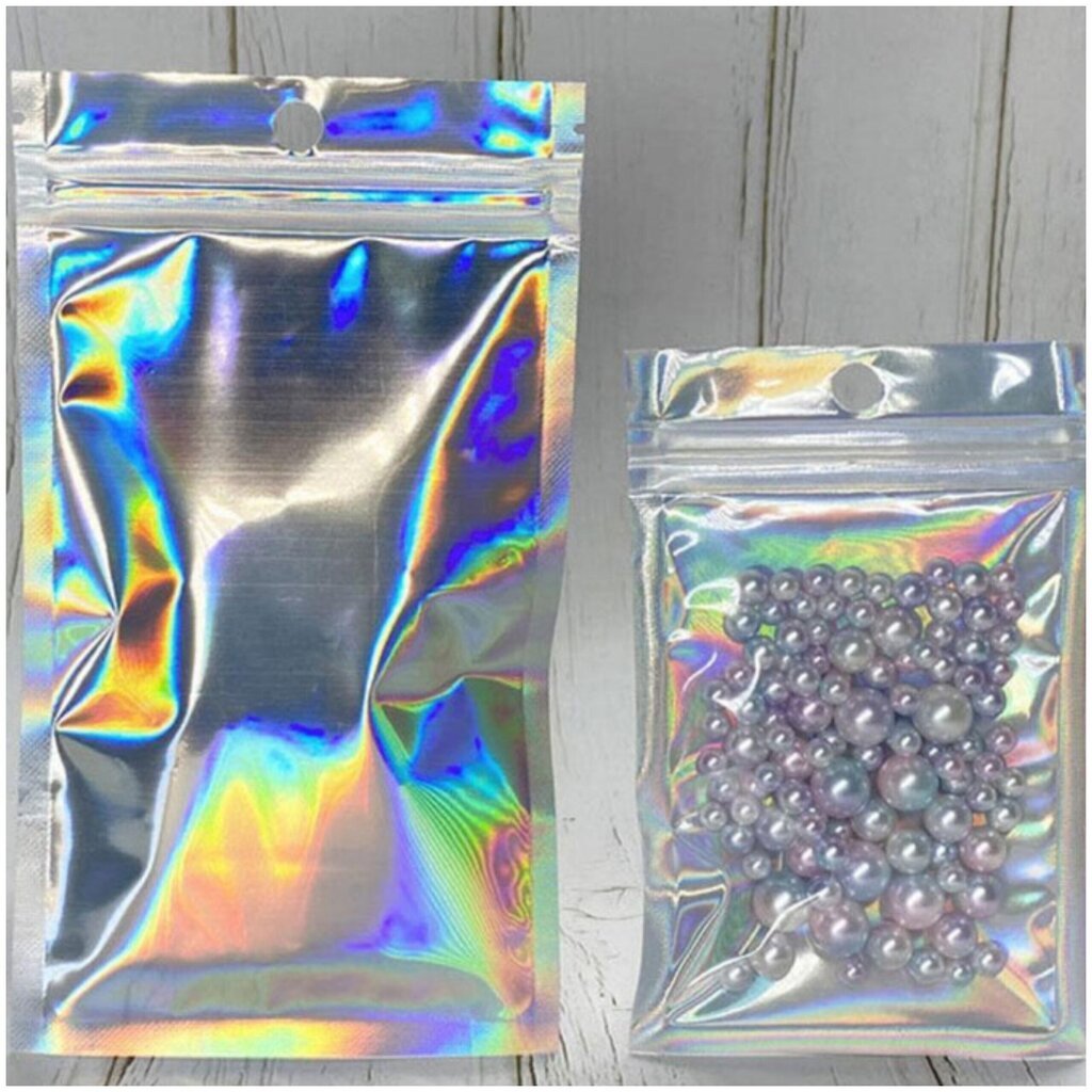 20 x 30 cm ZIP LOCK/MINIGRIP pussit - holografinen, sateenkaari, vetoketjullinen - 100 kpl pakkaus hinta ja tiedot | Lahjapaketointi | hobbyhall.fi