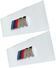 2 kpl BMW M etusuoja välttämätön vaihto 51148058881 urheilu arvokilpi tarrat logo tarra (hopea) hinta ja tiedot | Lisätarvikkeet autoiluun | hobbyhall.fi