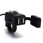 Vedenpitävä Dual USB 12V moottoripyörän ohjaustangon laturin liitäntä Black One Size hinta ja tiedot | Moottoripyörien lisätarvikkeet | hobbyhall.fi