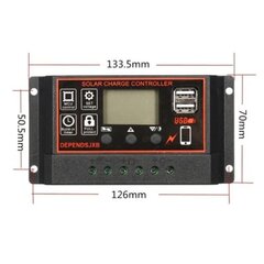 MPPT 12V/24V aurinkolatausohjain USB aurinkopaneelin säädin 20A hinta ja tiedot | Auton akkulaturit | hobbyhall.fi