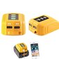 Sovitin USB laturi Yhteensopiva Dewalt 14.4v 18v 20v Li-ion Akkumuunnin Dcb090 USB laite Yhteensopiva Dewalt Lataus Dual USB[HhhK] hinta ja tiedot | Auton akkulaturit | hobbyhall.fi