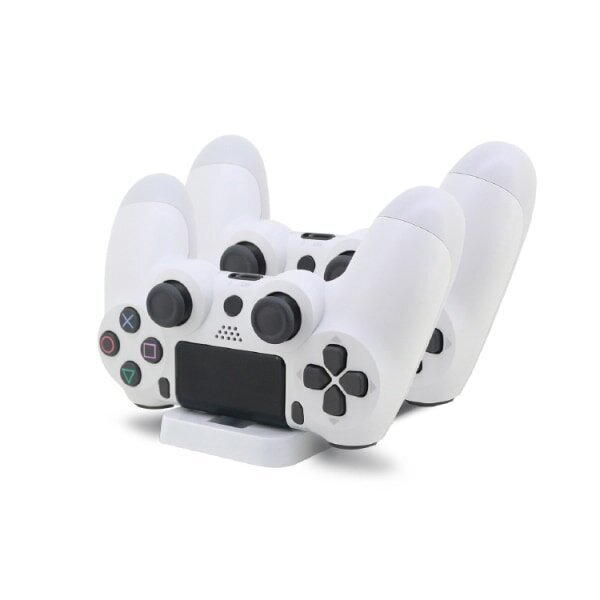 PS4-ohjaimen laturi, kaksois-USB-lataustelakkateline Sony Playstation 4 PS4:lle, PS4 Slimille, PS4 Pro Dualshock 4 -ohjaimelle hinta ja tiedot | Pelikonsolitarvikkeet | hobbyhall.fi