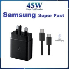 45 W USB-C Supernopea Laturi USB-C-Pistokkeella Samsung Galaxy S23/S23 Ultra/S23+/S22 Ultra/S22+/S22/S21 Ultra/S21+/S21/S20/Note20/Note hinta ja tiedot | Paristolaturit | hobbyhall.fi