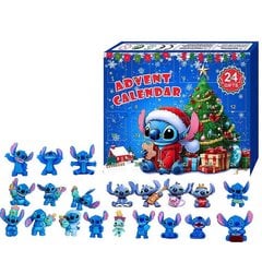 2024 Joulun adventtikalenteri Lilo & Stitch Action Figure Lelu Xmas 24 päivää lähtölaskenta Blind Box Yllätyslahja hinta ja tiedot | Joulukuusen koristeet | hobbyhall.fi