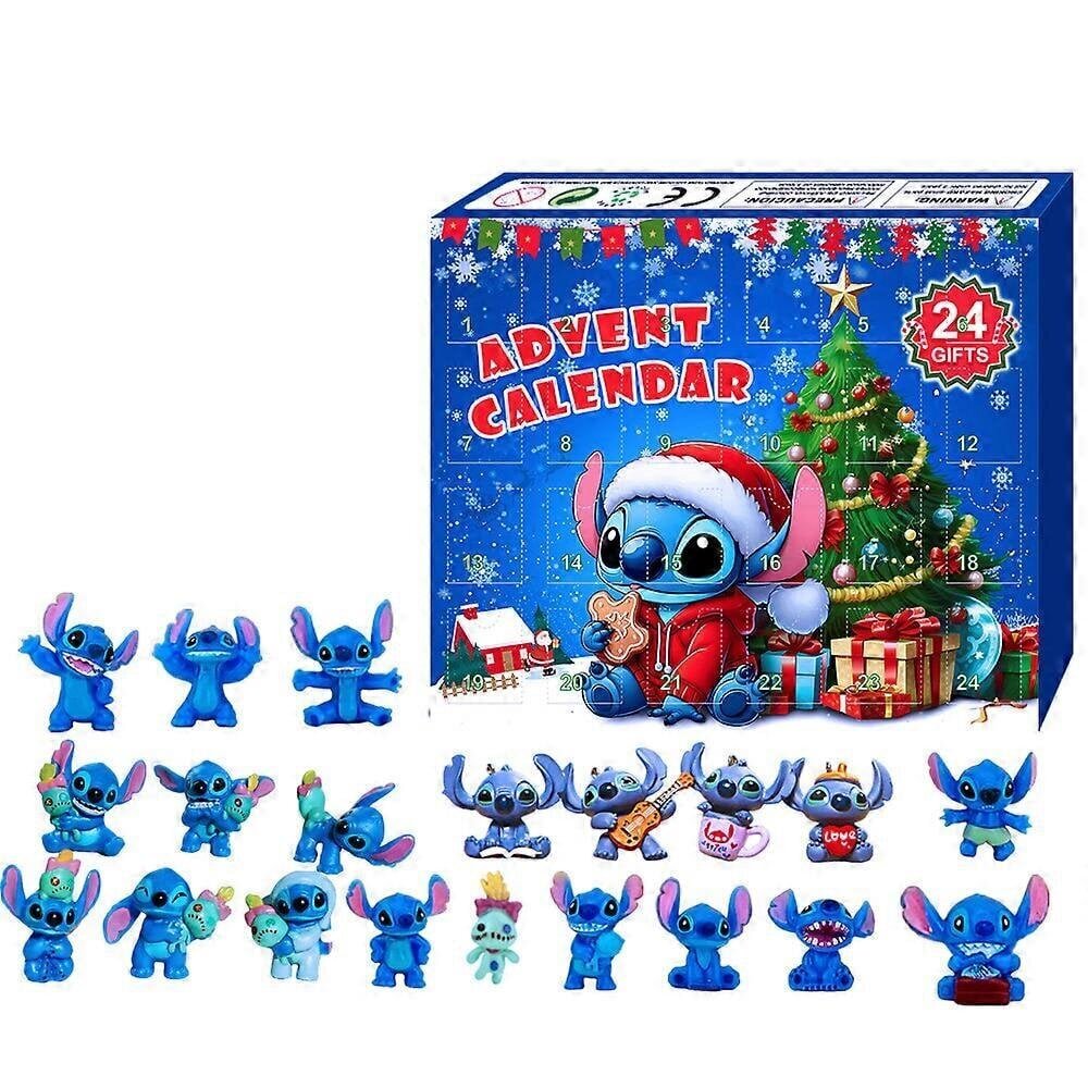 2024 Joulun adventtikalenteri Lilo & Stitch Action Figure Lelu Xmas 24 päivää lähtölaskenta Blind Box Yllätyslahja hinta ja tiedot | Joulukoristeet | hobbyhall.fi