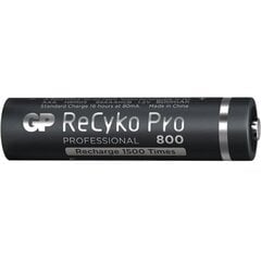 ladattava akku, aaa (hr03), 1,2 v, 800 mah, gp, paperikotelo, 4 kpl, recyko pro hinta ja tiedot | Paristot | hobbyhall.fi