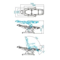 Sähköinen kosmetiikkatuoli Azzurro 870, harmaa hinta ja tiedot | Kauneushoitolan kalusteet | hobbyhall.fi