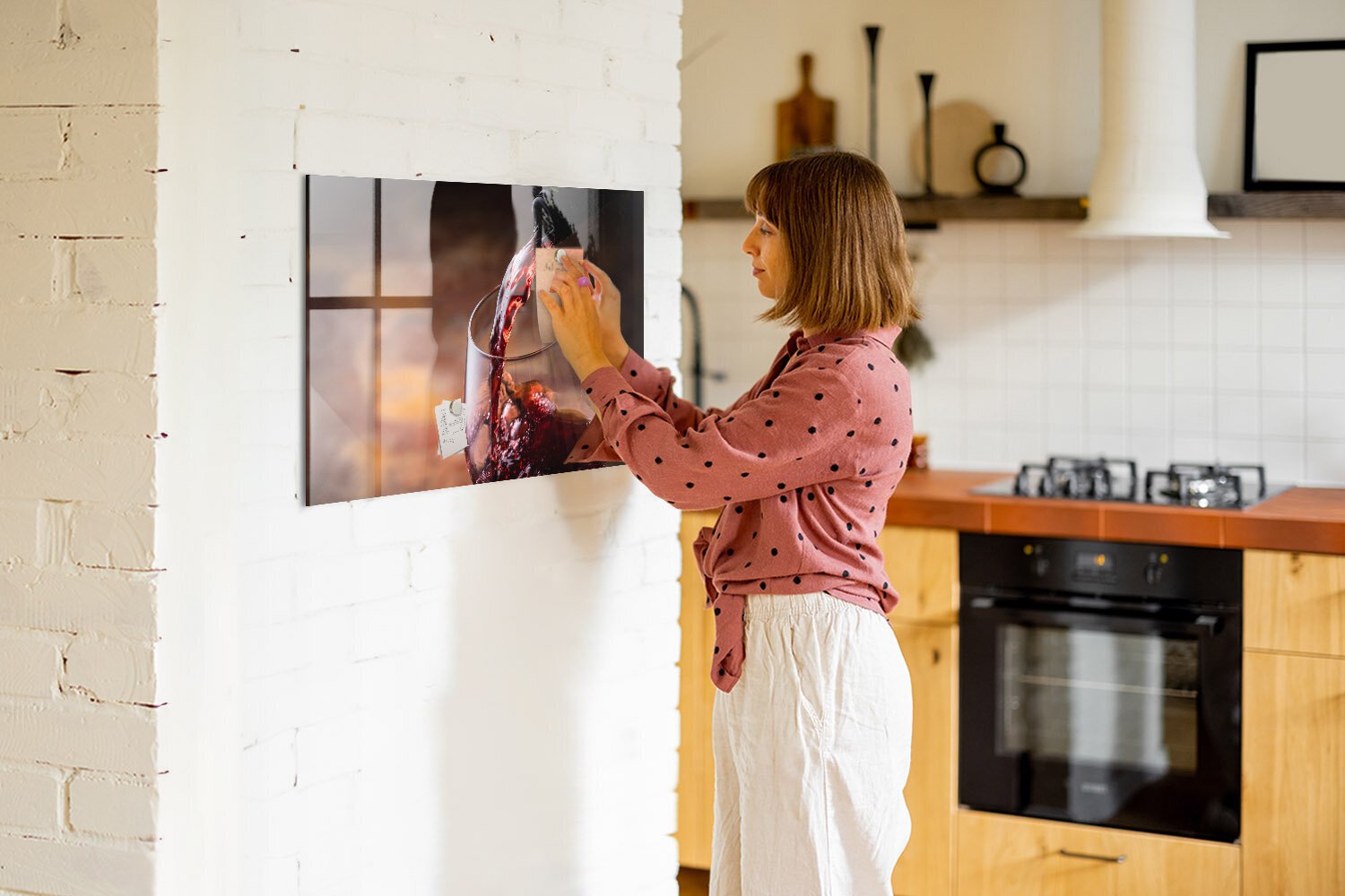 Magneettitaulu Lasillinen viiniä, 90x60 hinta ja tiedot | Toimistotarvikkeet | hobbyhall.fi