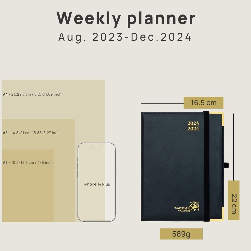 Poprun Premium Diary 2024 A5 hinta ja tiedot | Vihkot, muistikirjat ja paperit | hobbyhall.fi