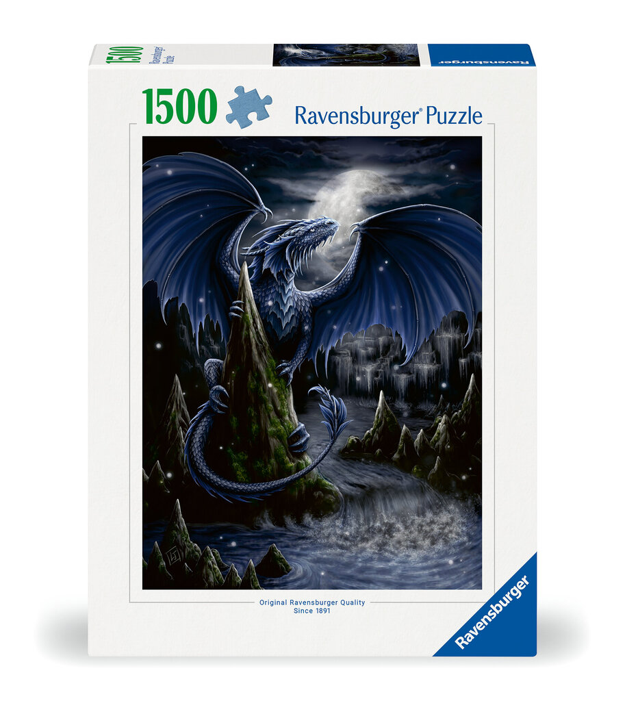 Ravensburger Puzzle 1500 pc Musta lohikäärme hinta ja tiedot | Palapelit | hobbyhall.fi