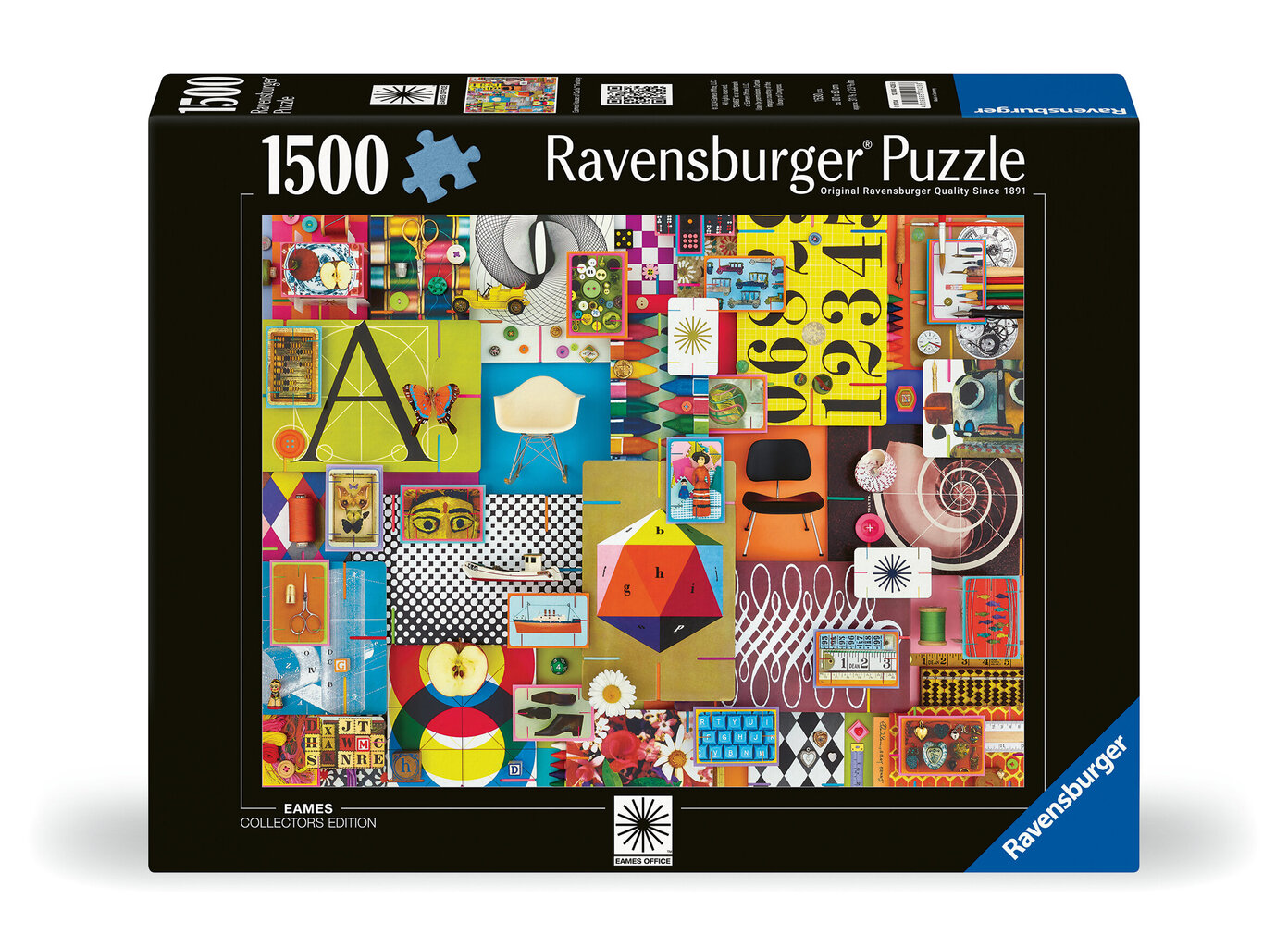 Ravensburger palapeli 1500 kpl Eames Variations hinta ja tiedot | Palapelit | hobbyhall.fi