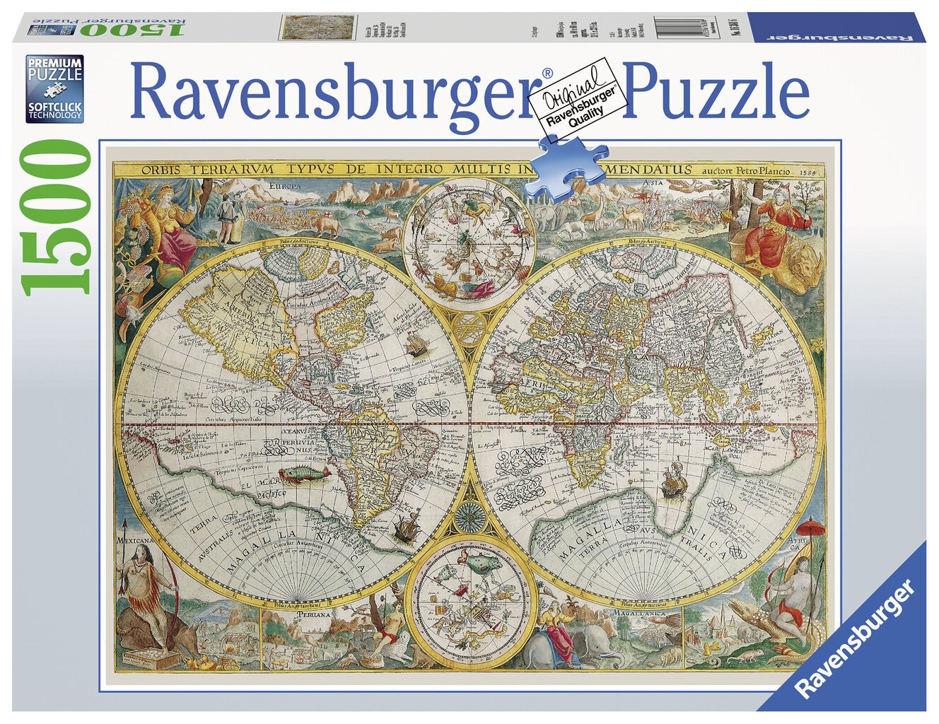 Ravensburger Puzzle 1500 pc muinainen kartta hinta ja tiedot | Palapelit | hobbyhall.fi