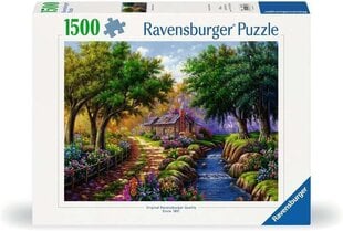 Ravensburger palapeli 1500 kpl Talo järven rannalla hinta ja tiedot | Palapelit | hobbyhall.fi