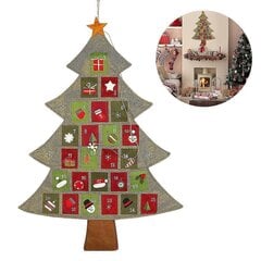 Kangas adventtikalenteri joulukuusi adventtikalenteri taskut joulukalenteri Merry joulukuusi adventtikalenteri hinta ja tiedot | Joulukoristeet | hobbyhall.fi