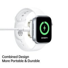 MCDODO Apple Watch Series 7 - 1 kannettava magneettinen langaton laturi White hinta ja tiedot | Älykellojen ja aktiivisuusrannekkeiden lisätarvikkeet | hobbyhall.fi