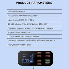 Multi USB laturi LCD-näytöllä, älypuhelin hinta ja tiedot | Paristolaturit | hobbyhall.fi