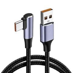 6a 100w datakaapeli universaali suuri virta punottu lanka sotkeutumaton nopea lataus kyynärpää muotoilu Usb Type-c matkapuhelin Usb-c laturikaapeli... hinta ja tiedot | Kaapelit ja adapterit | hobbyhall.fi