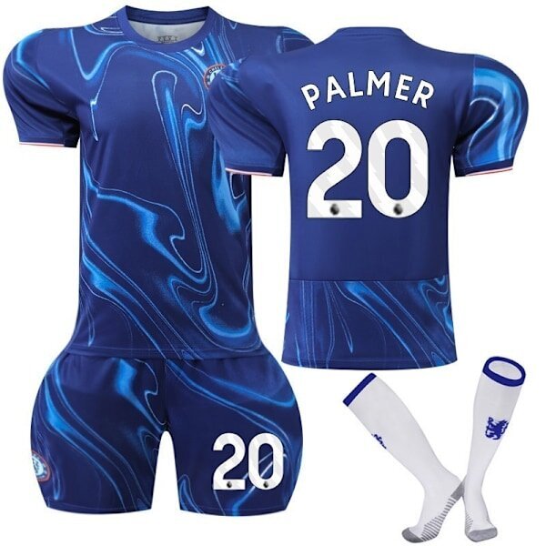 2024-2025 Chelsea Home -lasten jalkapallopaita ja sukat NO.20 Palmer 28 hinta ja tiedot | Jalkapallovaatteet ja -varusteet | hobbyhall.fi