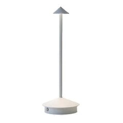 Zafferano Pina Pro - Himmennettävä alumiininen LED-pöytävalaisin, IP54-suojaus, sisä-/ulkokäyttöön, latausalusta pistokkeella, H29cm, EU-pistoke - Co... hinta ja tiedot | Pöytävalaisimet | hobbyhall.fi