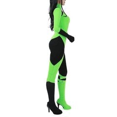 Tytöt Kim Possible Shego Cosplay -asu Bodysuit Jumpsuit Carnival Party -16-17 vuotta hinta ja tiedot | Naamiaisasut | hobbyhall.fi