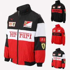 2023 Ferrari Black Embroidery Exclusive takkisetti F1 Team Racing Valkoinen Valkoinen Valkoinen S hinta ja tiedot | Moottoripyörien lisätarvikkeet | hobbyhall.fi