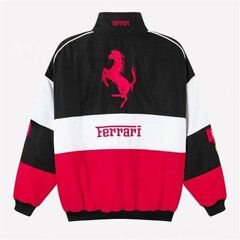 2023 Ferrari Black Embroidery Exclusive takkisetti F1 Team Racing Valkoinen Valkoinen Valkoinen S hinta ja tiedot | Moottoripyörien lisätarvikkeet | hobbyhall.fi