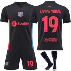 24-25 Barcelona Away nro 19 Lamine Yamal -jalkapallopaidat, lasten jalkapallovarusteet 24 hinta ja tiedot | Jalkapallovaatteet ja -varusteet | hobbyhall.fi