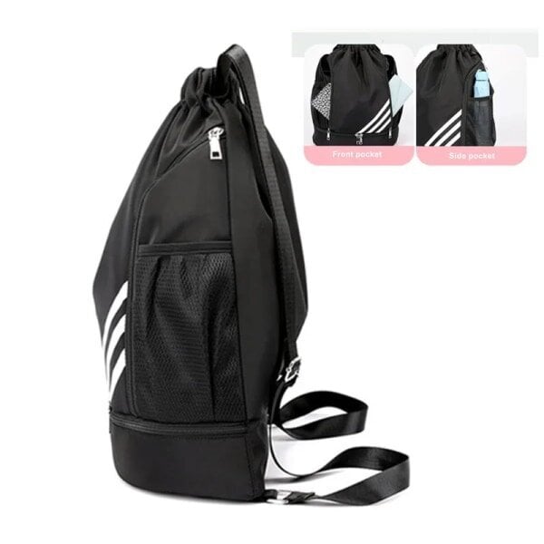 Uusi Gym Sports Bag Women kiristysnyöri Bolsas Black hinta ja tiedot | Treenivälineet | hobbyhall.fi