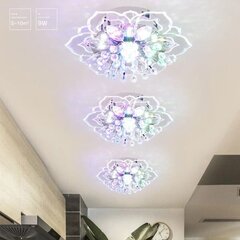 20cm 9W Moderni kristalli-LED-kattovalaisin eteinen White-B White-B hinta ja tiedot | Riippuvalaisimet | hobbyhall.fi