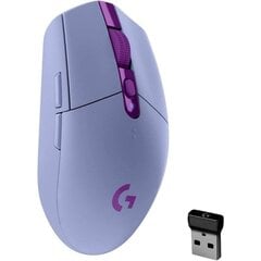 Logitech G305 LIGHTSPEED langaton pelihiiri, Hero 12K -sensori, 12 000 DPI, kevyt, 6 ohjelmoitavaa painiketta, 250 tunnin akunkesto, violetti hinta ja tiedot | Pelikonsolitarvikkeet | hobbyhall.fi