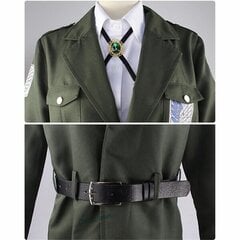 Attack On Titan Cosplay Levi-asu Shingek Ei Kyojin Scouting Legion Soldier -takki Trenditakki Miesten halloween-asu - täydellinen koko setti XL hinta ja tiedot | Naamiaisasut | hobbyhall.fi