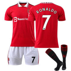 2223 Kotijalkapallosetti lapsille NO. 7 Ronaldo Manchester United 26 (10-11 vuotta) hinta ja tiedot | Jalkapallovaatteet ja -varusteet | hobbyhall.fi