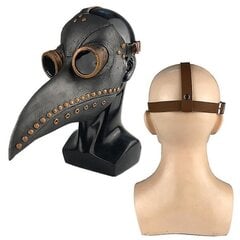 Plague Doctor Reaper Steampunk-naamiolla Carnival Halloween -asu aikuisille Kids_h - musta maskilla 145 (lapset) hinta ja tiedot | Naamiaisasut | hobbyhall.fi