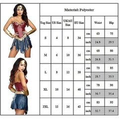 Wonder Woman Cosplay Juhlasetti Fancy Mekko Asusetti Naisten Lahjat -a M hinta ja tiedot | Naamiaisasut | hobbyhall.fi