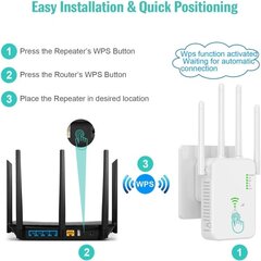 WiFi-toistin 1200 Mbps, WiFi-signaalin vahvistin, kaksitaajuinen 2,4 GHz ja 5 GHz WiFi-verkkolaajennus pitkällä hinta ja tiedot | Kannettavien tietokoneiden lisätarvikkeet | hobbyhall.fi