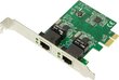 LogiLink 2-port Gigabit LAN PCIe (PC0075) hinta ja tiedot | Ohjain- ja laajennuskortit | hobbyhall.fi