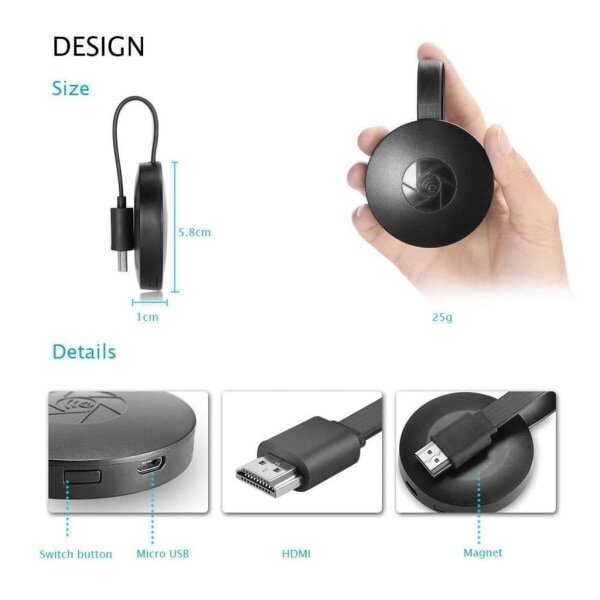 Langaton WiFi-näytön dongle HDMI, WiFi langaton mininäytön jakaminen hinta ja tiedot | Mediasoittimet ja -tarvikkeet | hobbyhall.fi