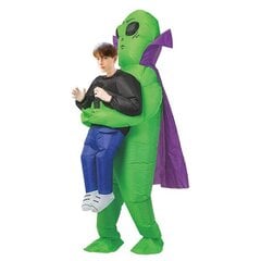 Alien puhallettava puku Halloween Cosplay Green Riding -avaruusolioiden lapsille (120-145cm) hinta ja tiedot | Naamiaisasut | hobbyhall.fi