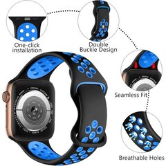 Apple Watchin kanssa yhteensopiva silikoniurheiluranneke, Apple Watch Ultra/Ultra 2/iWatch SE Series 9 8 7 6 5 4 3 2 1 hinta ja tiedot | Älykellojen ja aktiivisuusrannekkeiden lisätarvikkeet | hobbyhall.fi