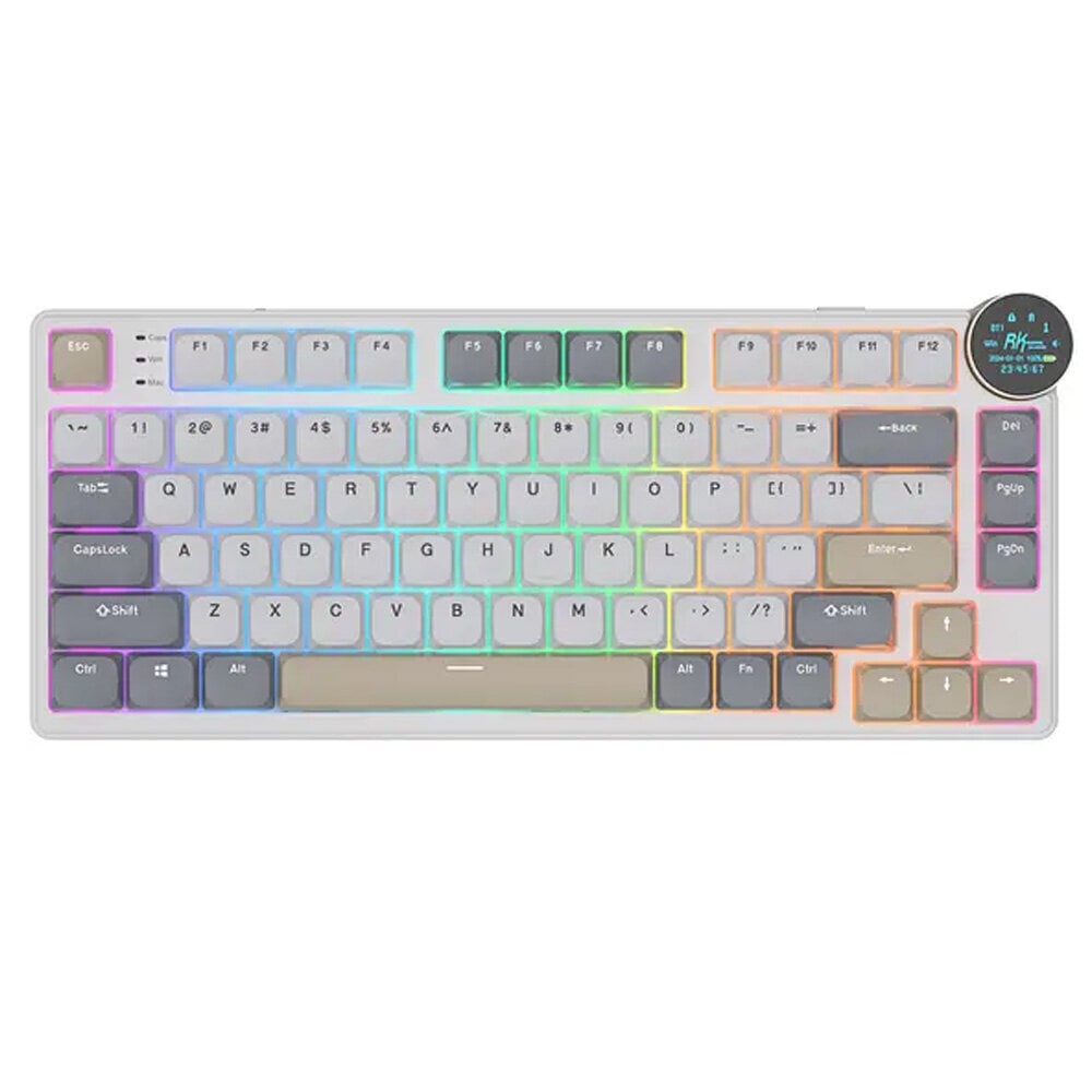 ROYAL KLUDGE N80 Pearly Dawn, Red Switch, US hinta ja tiedot | Näppäimistöt | hobbyhall.fi