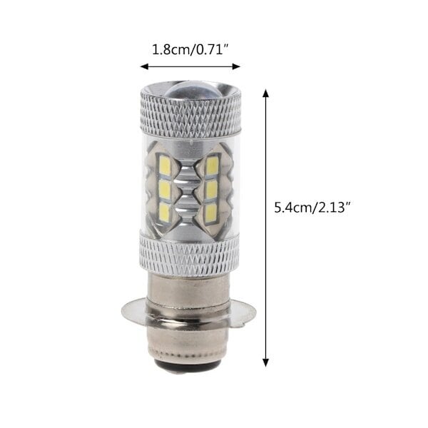 Kirkas PX15D H6 80W 6500K 16 LED-valoa Pyörä Moottoripyörä Etuvalo Etuvalo Ilmaisinlamppu Lampu hinta ja tiedot | Moottoripyörien lisätarvikkeet | hobbyhall.fi