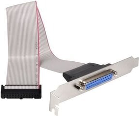 Diverse Printer Slot Bracket Cable LPT 0.25m (AK-580300-003-E) hinta ja tiedot | Koteloiden lisätarvikkeet | hobbyhall.fi