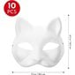 10 kpl Maalatavia Kissan Maskia, Eläinten Pukeutumisnaamioita Tee-se-itse Valkoisia Naamioita Puolilleen Maskeraadi Halloween Lapset Cosplay Naamio... hinta ja tiedot | Naamiaisasut | hobbyhall.fi