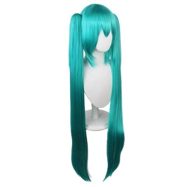 Hatsune Miku -peruukki Cosplay-peruukit ja 2 poninhäntäperuukia, joissa on pitkä suora peruukki Halloween-karnevaalirekvisiitta hinta ja tiedot | Naamiaisasut | hobbyhall.fi