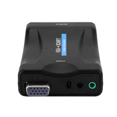 VGA-SCART Video Audio Converter -sovitin USB kaukosäätimellä hinta ja tiedot | Kannettavien tietokoneiden lisätarvikkeet | hobbyhall.fi