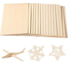 10 kpl Balsa-puulevyt, puinen vaneri Hobby-puulevy tee-se-itse-puiseen malliin (150 x 150 x 1,5 mm) hinta ja tiedot | Koottavat pienoismallit | hobbyhall.fi